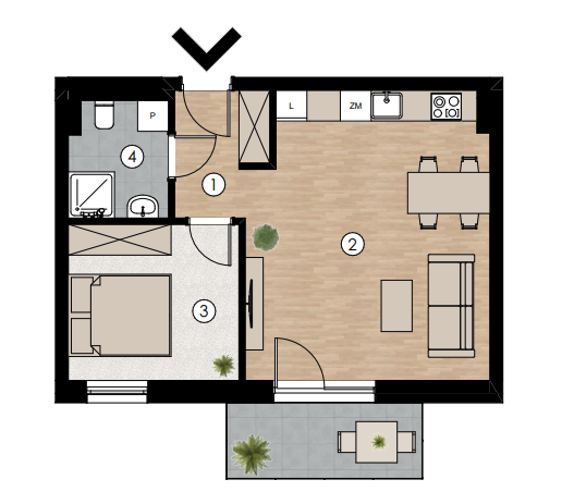 Wizualizacja pomieszczeń mieszkania