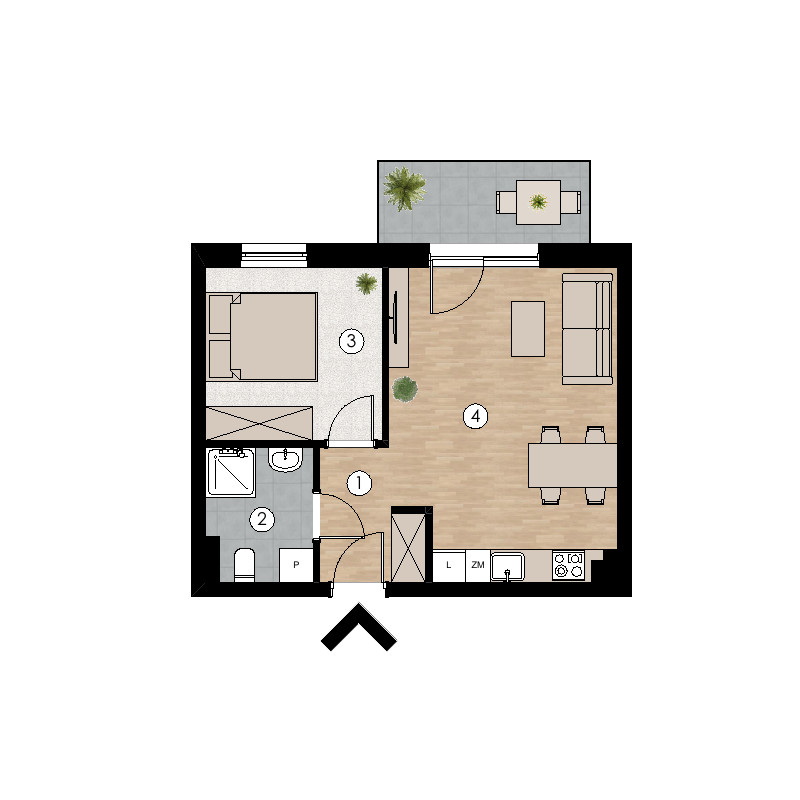 Wizualizacja pomieszczeń mieszkania