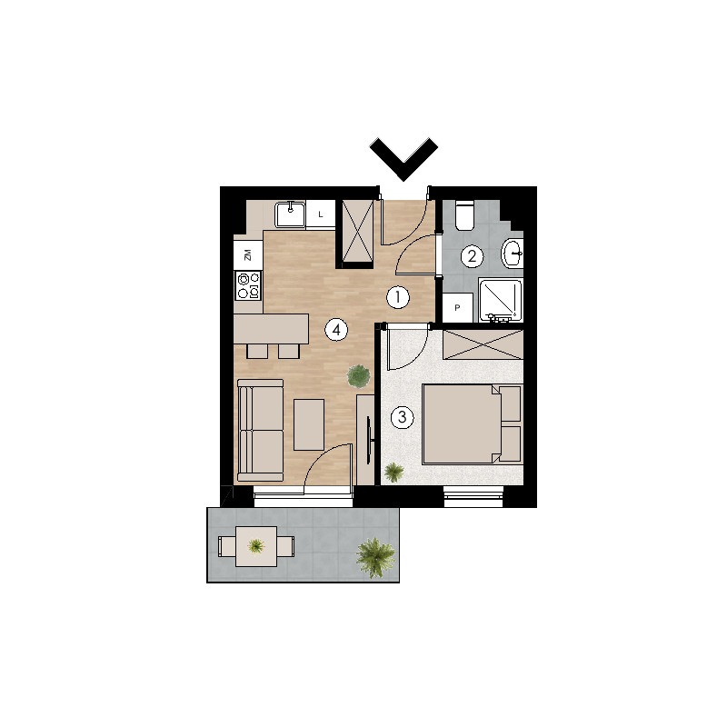 Wizualizacja pomieszczeń mieszkania