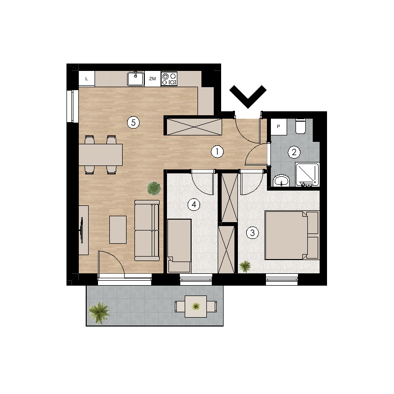 Wizualizacja pomieszczeń mieszkania