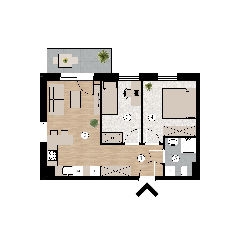 Wizualizacja pomieszczeń mieszkania