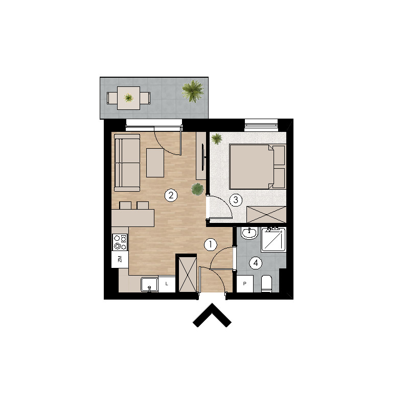 Wizualizacja pomieszczeń mieszkania