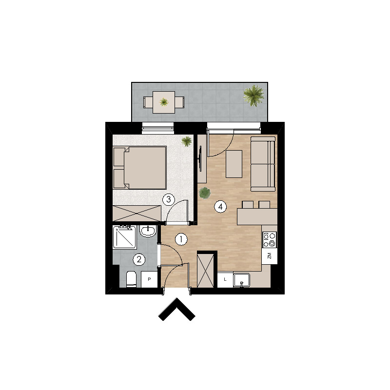 Wizualizacja pomieszczeń mieszkania