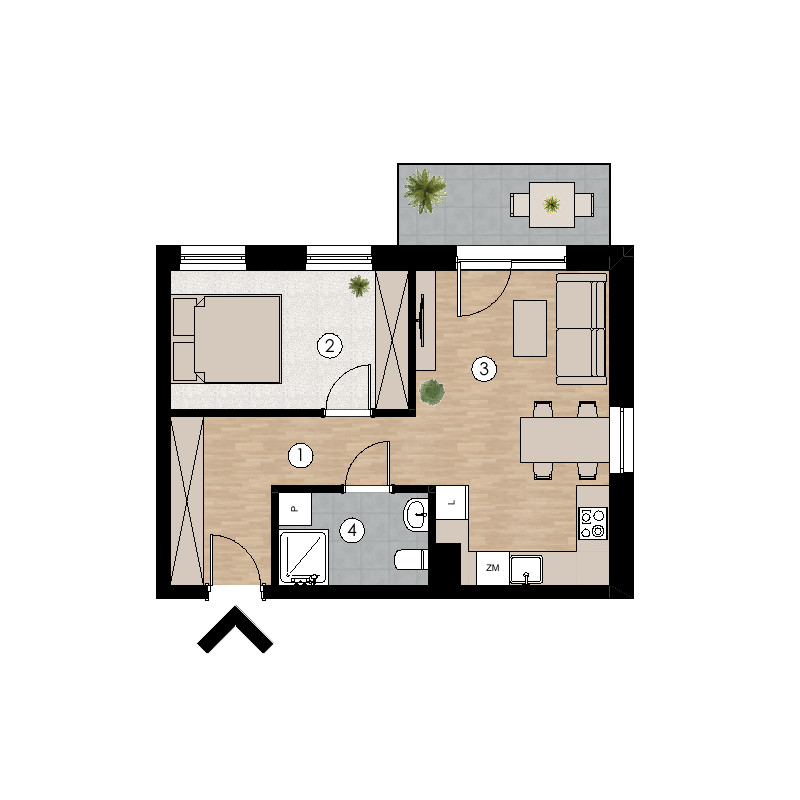 Wizualizacja pomieszczeń mieszkania