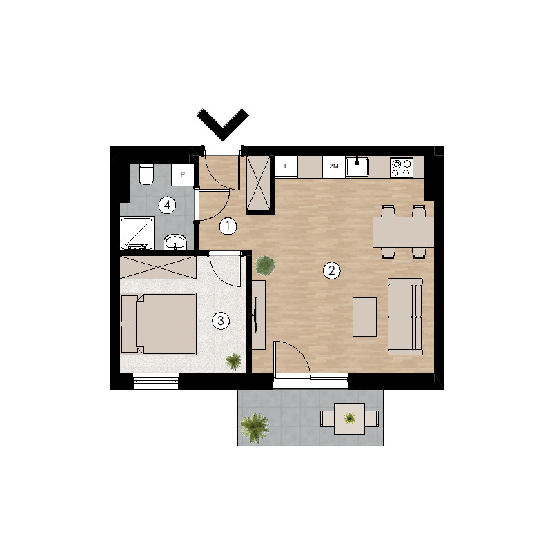 Wizualizacja pomieszczeń mieszkania