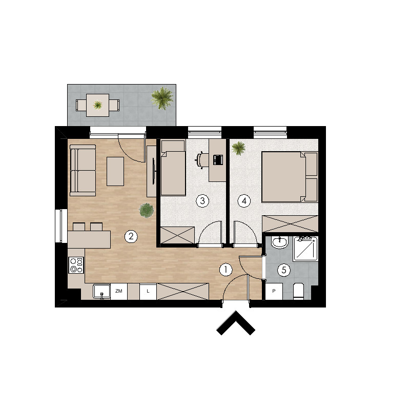 Wizualizacja pomieszczeń mieszkania