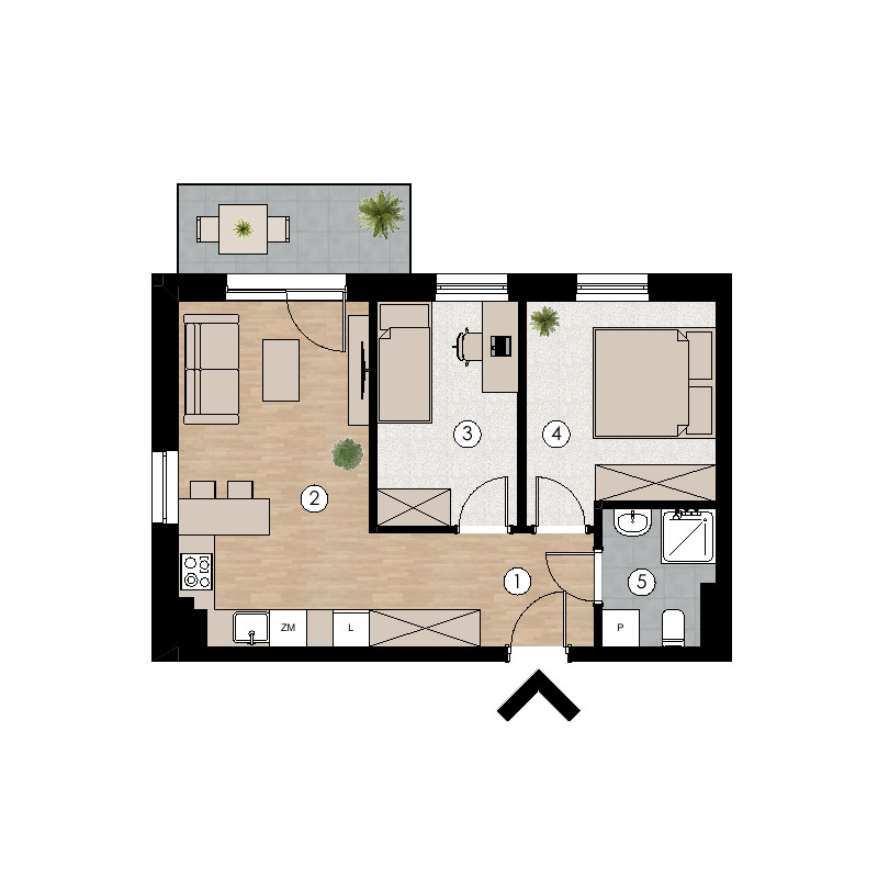 Wizualizacja pomieszczeń mieszkania