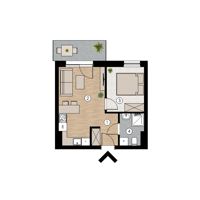 Wizualizacja pomieszczeń mieszkania