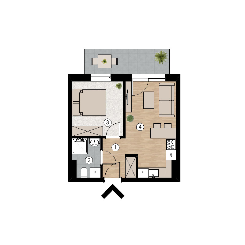 Wizualizacja pomieszczeń mieszkania