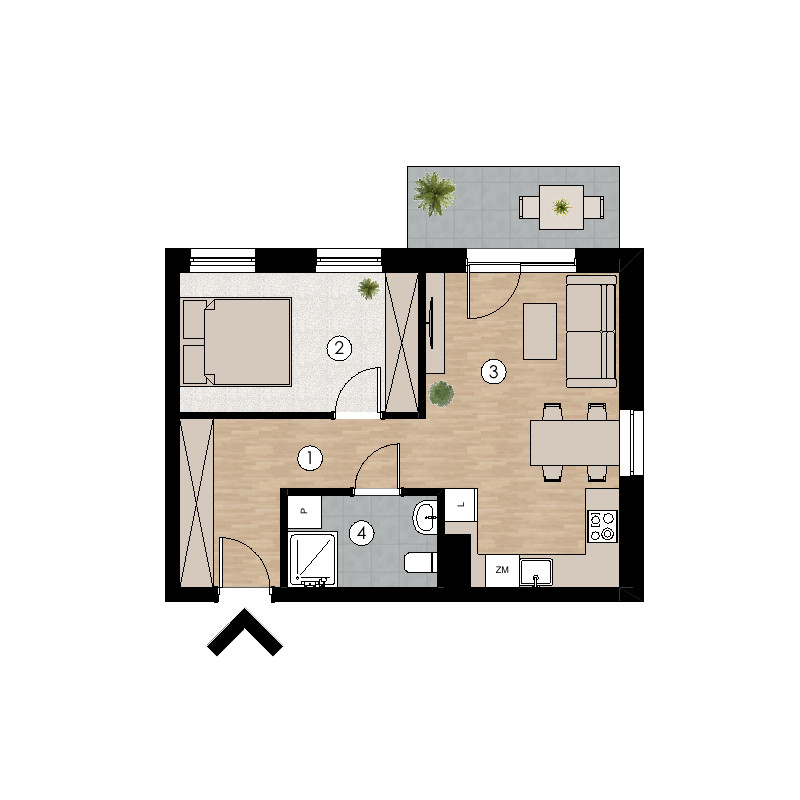 Wizualizacja pomieszczeń mieszkania