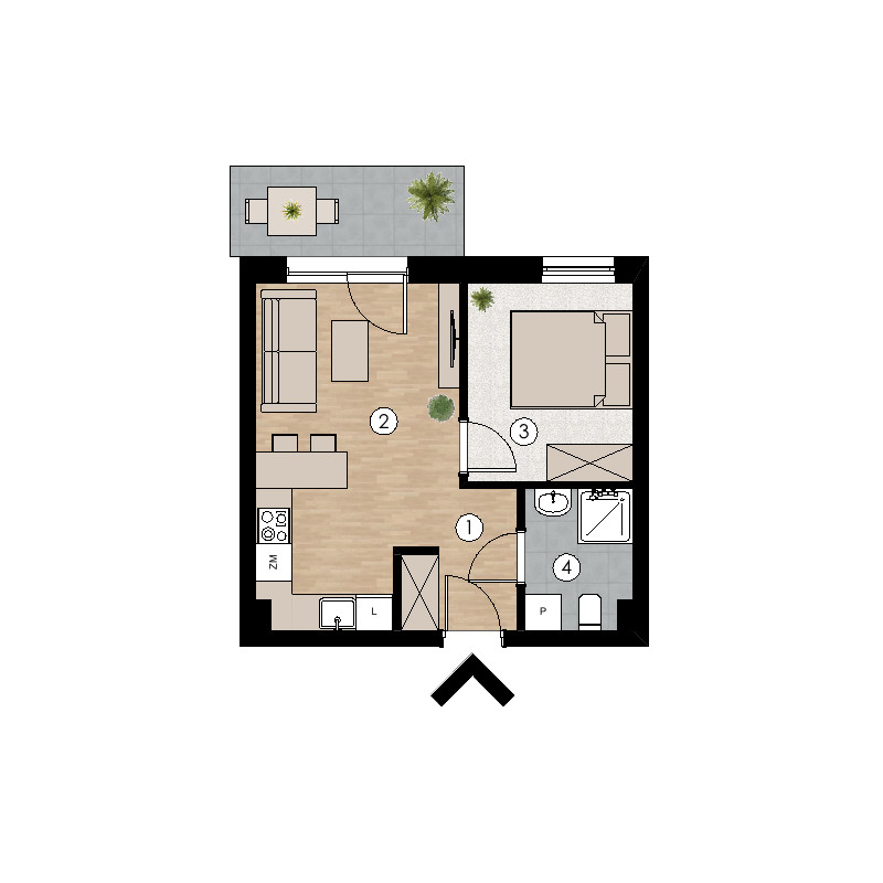 Wizualizacja pomieszczeń mieszkania