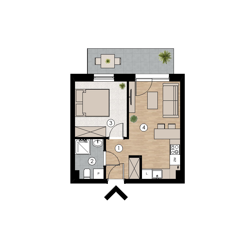 Wizualizacja pomieszczeń mieszkania