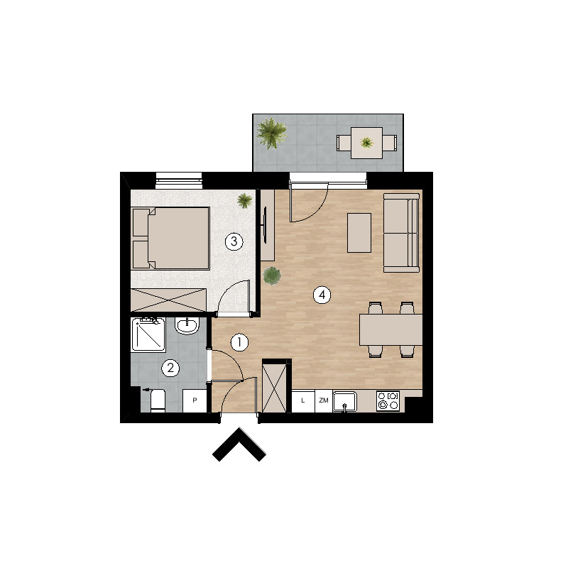 Wizualizacja pomieszczeń mieszkania