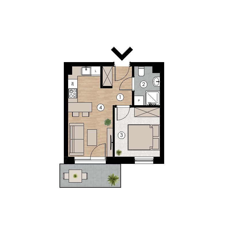 Wizualizacja pomieszczeń mieszkania