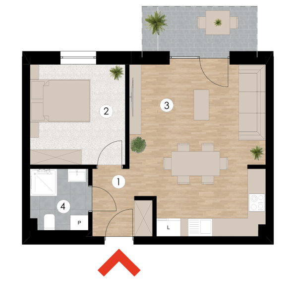 Wizualizacja pomieszczeń mieszkania